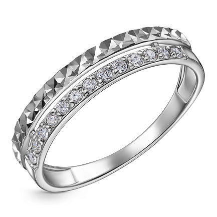 Кольцо из белого золота с бриллиантами