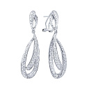 Серьги из белого золота с бриллиантами