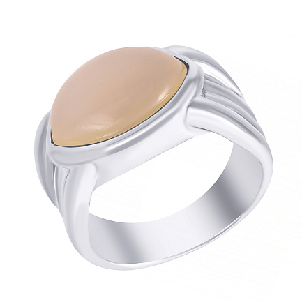 Кольцо из серебра с лунным камнем