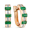 Серьги с английским замком из красного золота с бриллиантами