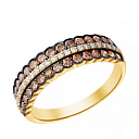 Кольцо из желтого золота с бриллиантами