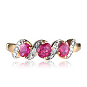 Кольцо из белого золота с бриллиантами