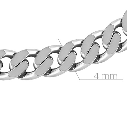 Браслет автомат из серебра, плетение панцирное