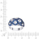 Кольцо из белого золота с сапфирами