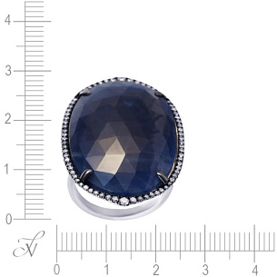 Кольцо из желтого золота с корундом