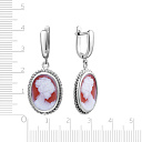 Серьги из серебра с агатом