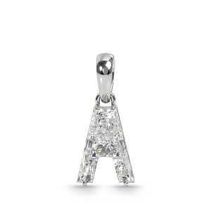 Подвеска из белого золота с бриллиантом