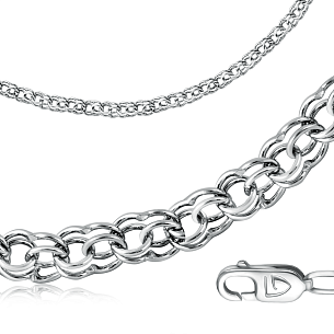 Цепь ручной работы из серебра