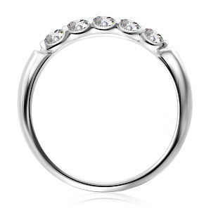 Кольцо из белого золота с бриллиантами