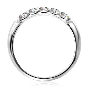 Кольцо из белого золота с бриллиантами