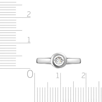 Кольцо из белого золота с бриллиантом