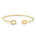 Браслет декоративный из желтого золота с бриллиантом