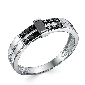 Кольцо из белого золота с бриллиантами