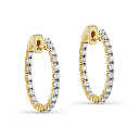 Серьги с английским замком из желтого золота