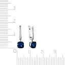 Серьги с английским замком из белого золота с бриллиантами