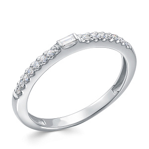 Кольцо из белого золота с бриллиантами