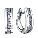 Серьги с английским замком из серебра