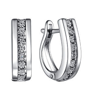 Серьги с английским замком из серебра