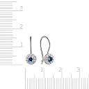 Серьги из серебра с фианитом
