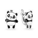 Серьги детские из серебра с эмалью