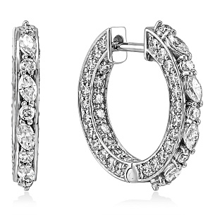 Серьги из белого золота