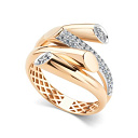 Кольцо из красного золота с бриллиантами