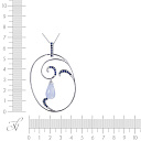 Подвеска из белого золота с сапфирами