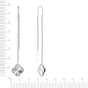 Серьги из серебра с фианитом