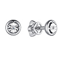 Пусеты из белого золота с бриллиантами