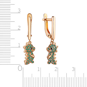 Серьги детские из серебра с позолотой