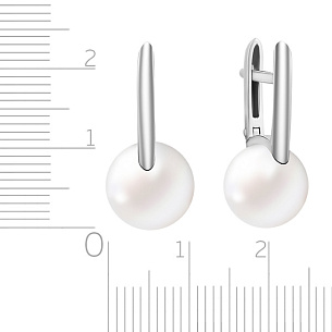 Серьги из белого золота с жемчугом