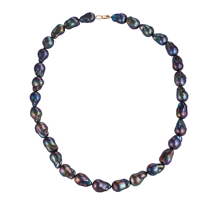 Бусы из красного золота с жемчугом