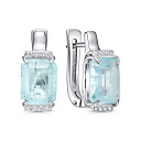 Серьги с английским замком из серебра с алпанитами