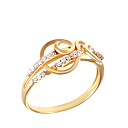 Кольцо из желтого золота с бриллиантами