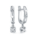 Серьги из белого золота с бриллиантами