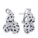 Серьги из белого золота с бриллиантами