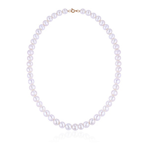 Бусы из красного золота с жемчугом