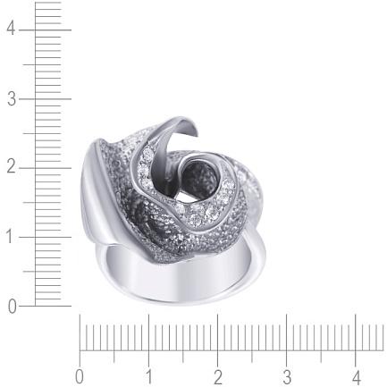 Кольцо из серебра с фианитом