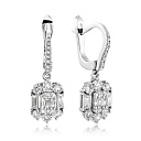 Серьги из белого золота с бриллиантами