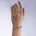 Браслет декоративный из серебра с фианитом