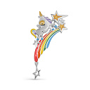 Брошь из серебра с фианитом