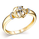 Кольцо из желтого золота с бриллиантами