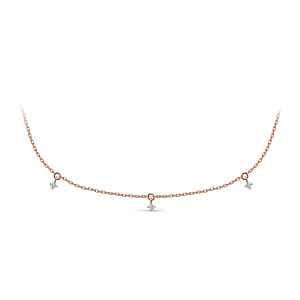 Колье из красного золота с бриллиантами