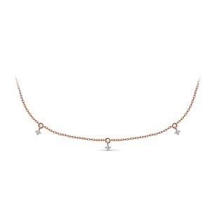 Колье из красного золота с бриллиантом