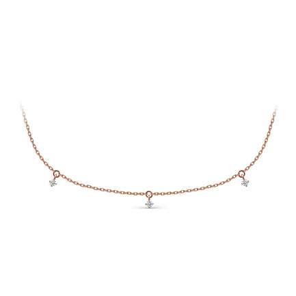 Колье из красного золота с бриллиантами