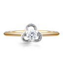 Кольцо помолвочное из желтого золота с бриллиантом