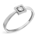 Кольцо из белого золота с бриллиантом