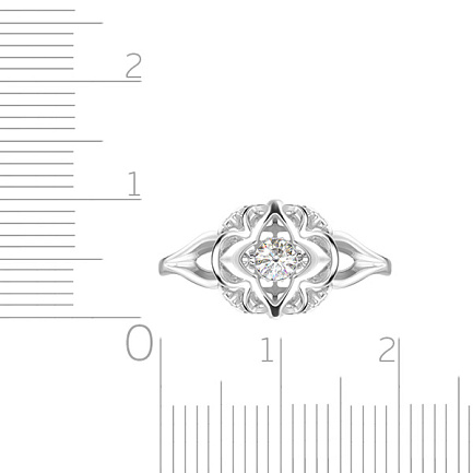 Кольцо из белого золота с бриллиантом