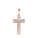 Крест из комбинированного золота