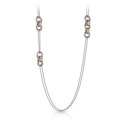 Колье из серебра с позолотой